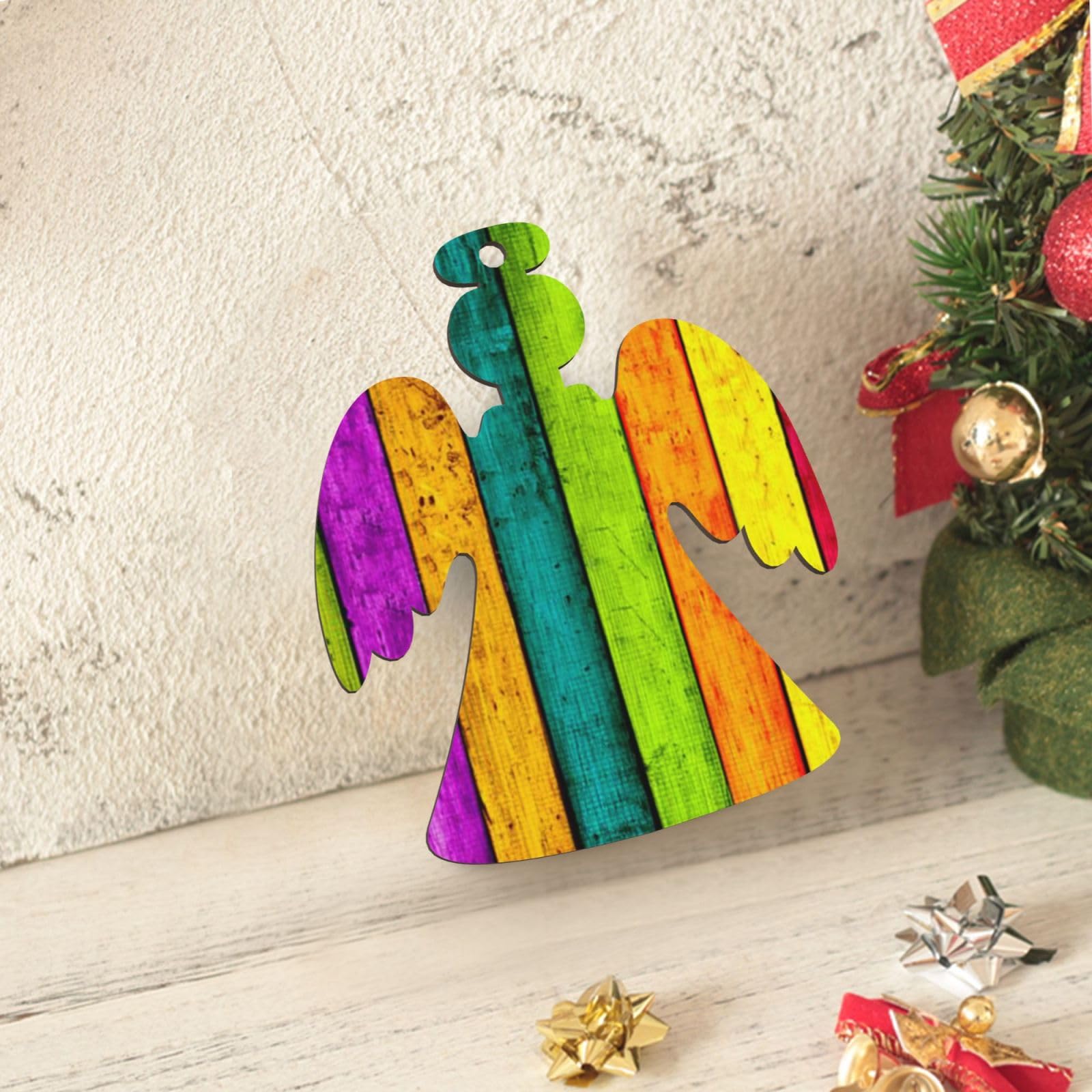 Amazon.co.jp: 木製クリスマスオーナメント 7色ボード クリスマス