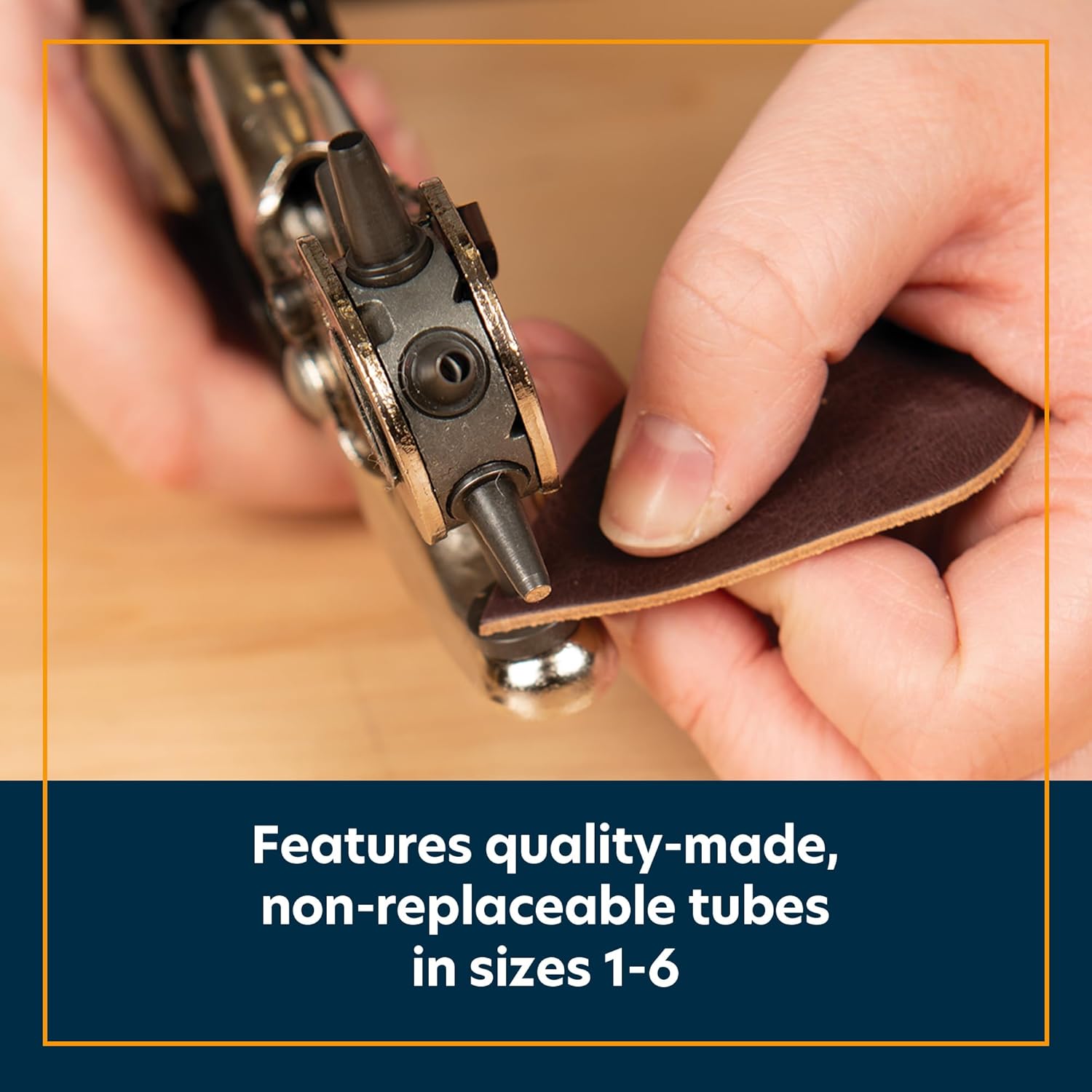 Weaver Leather Supply Heritage Compound Action Revolving Leather Hole Punch Tool, Heavy Duty Punch Pliers, Hole Maker for Belts and More, Full Size