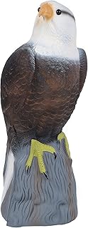 Hausse Bird Scarecrow Fake Horned Hawk Decoy, Bald Eagle Bird Repellent Garden Protectors, Falcon Scare Birds Away Deterre...