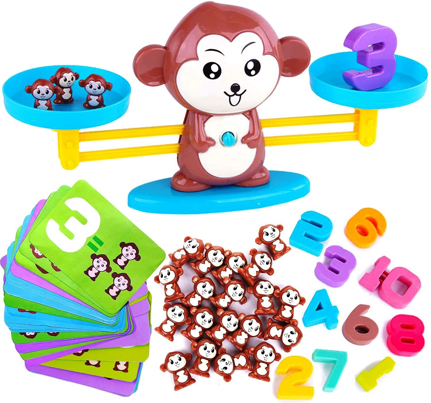 Amazon.com: UNIQUE KIDS Monkey Balance Cool Math Game for Girls & Boys |  Fun, Educational Children's Gift & Kids Toy STEM Learning Ages 3+ (64-Piece  Set) : Toys & Games