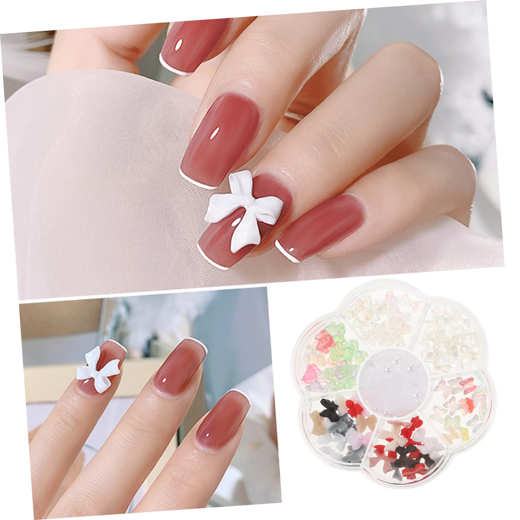 CALLARON 5 Set Charm Per Unghie A Accessori Per Nail Art Decorazioni Manicure Sostituibili Per Unghie Eleganti E Raffinate 2 Scatole*5