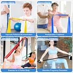 Exercise Bands Resistance Bands for Working Out, Workout Bands with Different Strengths, Elastic Band for Exercise, Physical Therapy Equipment, for Yoga, Strength Training, Pilates, Stretching