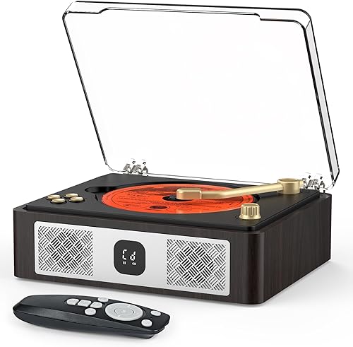 Reproductor de CD con altavoces incorporados, entrada y salida Bluetooth, reproductores de CD portátiles para música casera, reproductor de CD