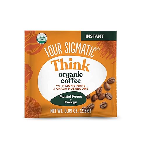 FOUR SIGMATIC Mezcla de café orgánico de melena de león y chaga, 0.09 onzas