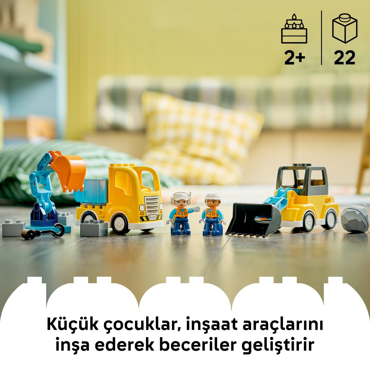 LEGO DUPLO Kasabası 3'ü 1 Arada İnşaat Araçları 10475