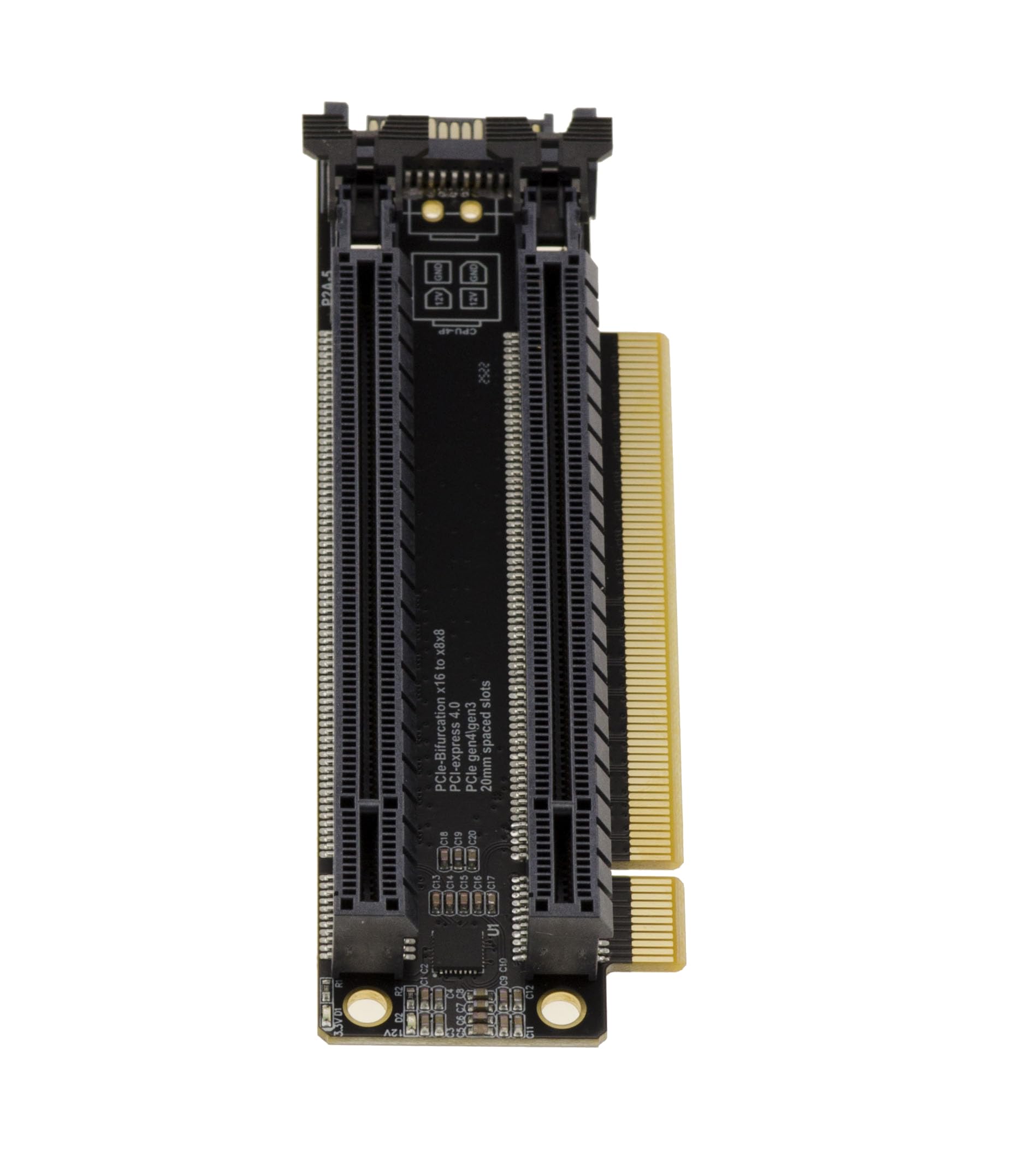 KALEA-INFORMATIQUE Riser PCIe Gen4 x16 vers 2 PCIe x8 90° Duplicateur