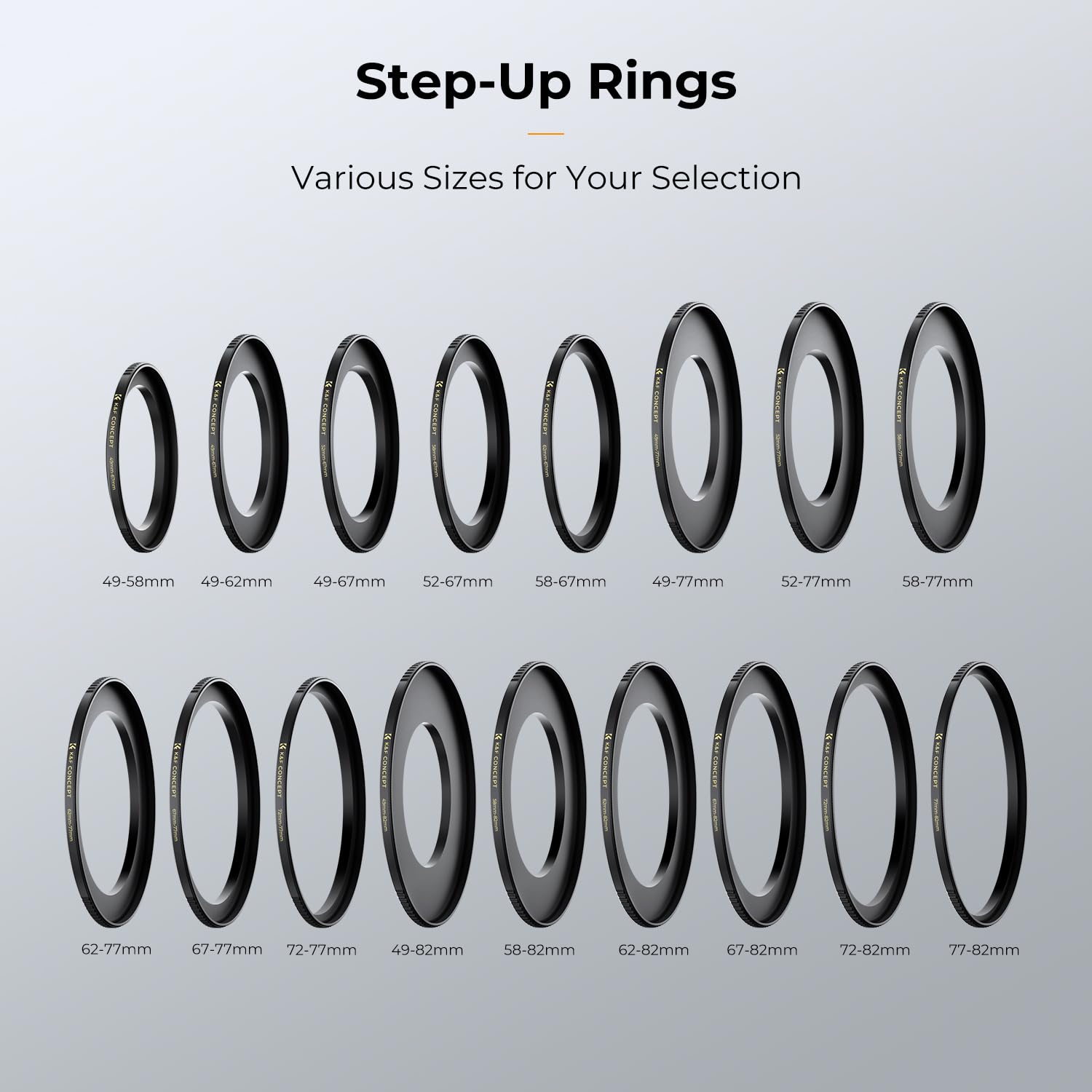 K&F CONCEPT 72mm to 77mm Step-Up Lens Adapter Ring for Filters Made of Brass - Image 4