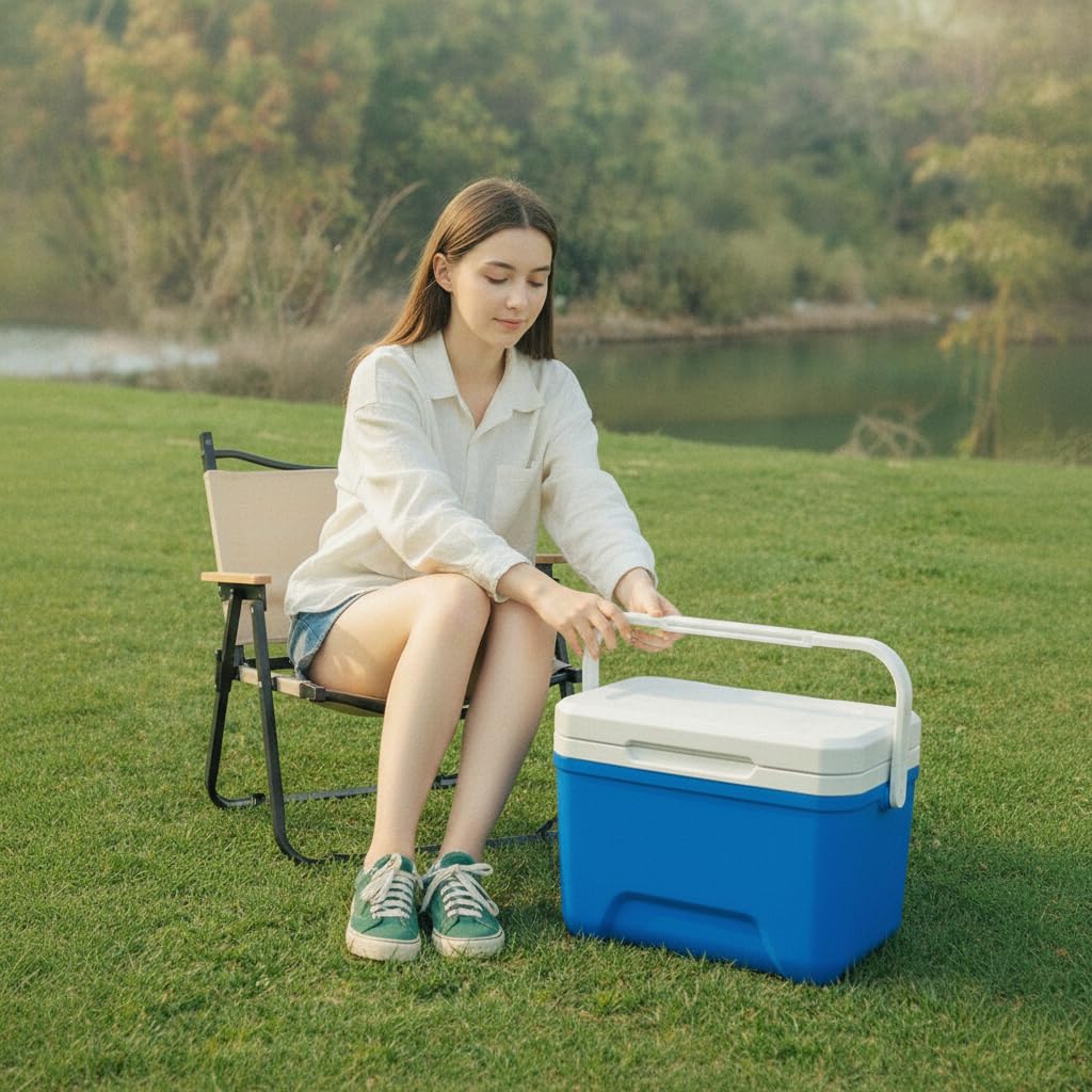 Glacière Portable Chaud PE, Matériau PP résistant, Caisse Transport, pour Les journées Plage, pour