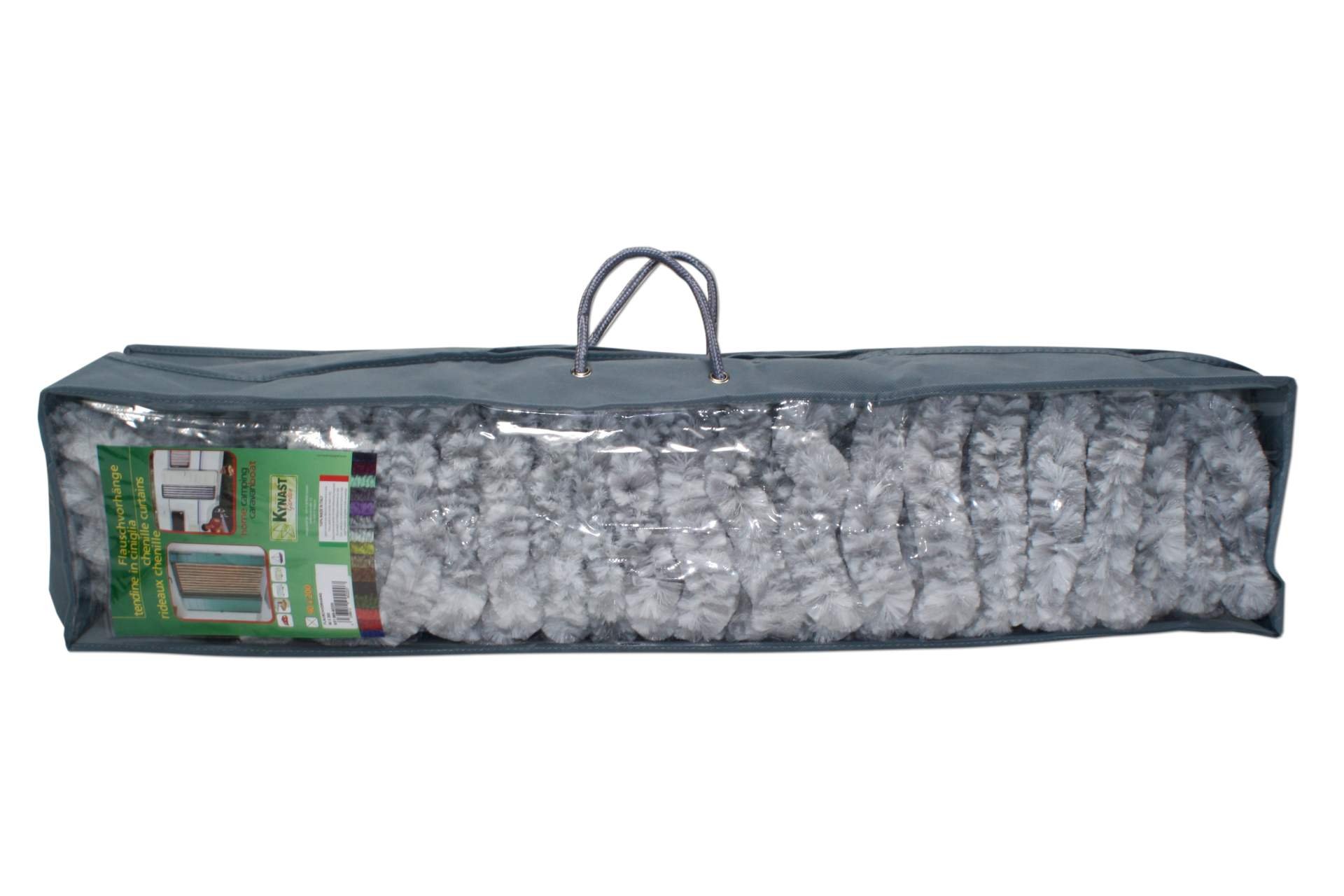 Unbekannt Flauschvorhang 90 x 200 cm Chenille Türvorhang grau Vorhang