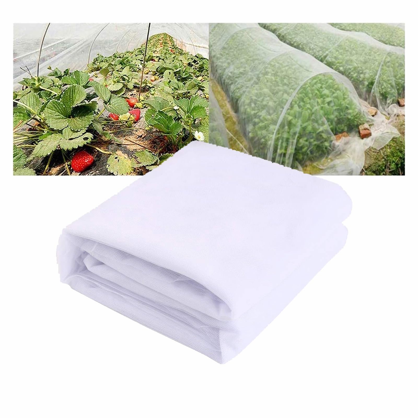 Rete Anti-Insetti, per Orto Rete Anti-Insetti Maglia Fine, Rete da Giardino Rete Barriera Contro Gli Insetti, Reti Protettive per Verdure Frutta Fiori Piante(3m x 15m)