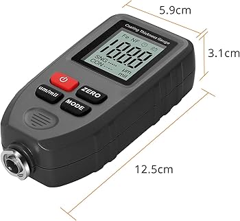 Neoteck Lackdickenmessgerät Wiederaufladbar Schichtdickenmessgerät Automatische Erkennung Mit Leserotation, DREI Messmodi, 0-1300um
