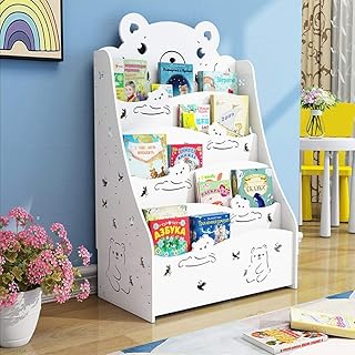 Librerie Estantería pequeña estantería de diseño, estantería para libros, estantería para niños, color blanco, tamaño: 60 x 33 x 80 cm