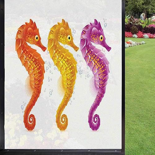 Miniatura 8 de Película decorativa para ventana con texto en inglés "Saying Window", decoración del hogar, palmeras tropicales hawaianas, diseño de acuarela y