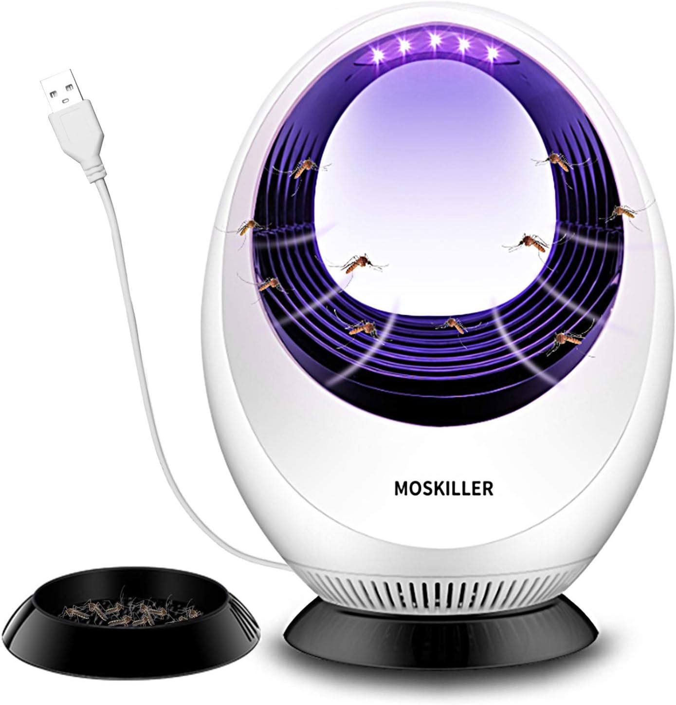 Mosquito Killer Lamp,USB Rechargeable Bug Zapper, Killer with Mosquito Lamp for Indoor Outdoor Bedroom Baby Room Kitchen Office