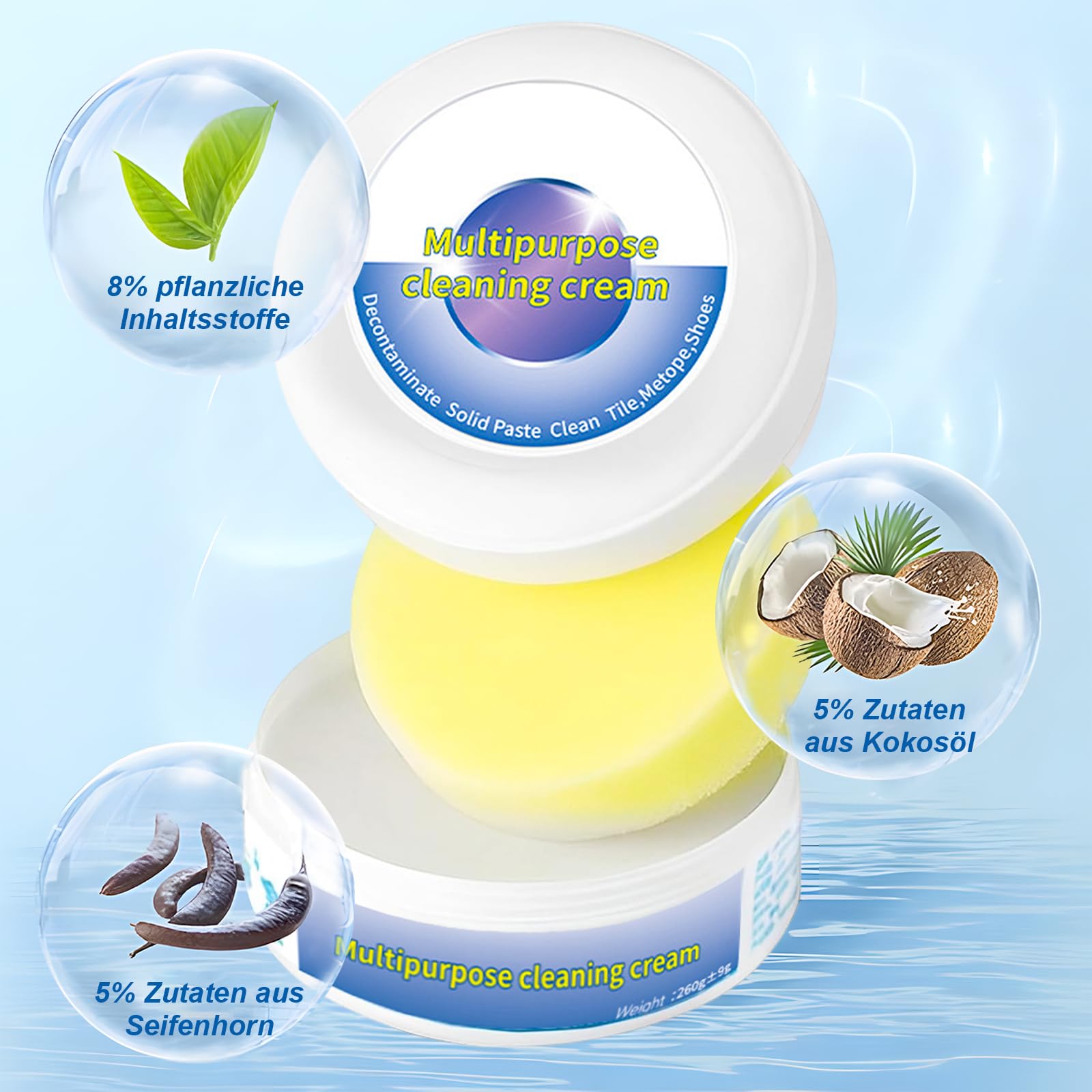 GMTEO Schuhe Reinigungscreme, 2026 Neu Multi-functional cleaning and Stain Removal Cream, Schuhcreme Weiß Reinigungs und Fleckentfernungscreme Sneaker Reiniger Weiß für alle Oberfläch - 4