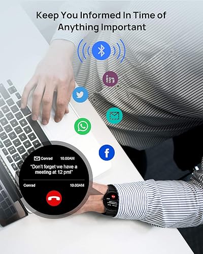 Miniatura 6 de DOOGEE Reloj inteligente para mujer diseño ultraligero rastreador de fitness reloj inteligente para teléfonos Android e iOS con bisel de metal e