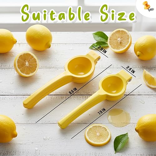 Miniatura 3 de Exprimidor de limón de mano, 2 unidades, prensa de mano de metal, exprimidor de cítricos para limón y lima, barra de herramientas de cocina, prensa
