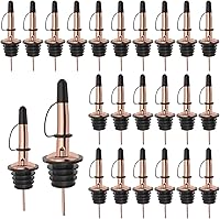 Vista 10 de Pafusen Paquete de 24 Vertedores de Velocidad de Acero Inoxidable con Picos Cónicos, Vertedores de Licor con Tapa de Goma, Higiénicos, Aptos