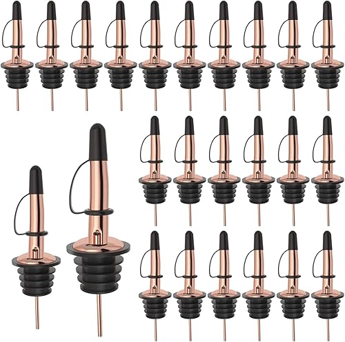 Miniatura 9 de Pafusen Paquete de 6 vertedores de botellas de licor, boquilla para verter licor para botellas de licor, boquilla dispensadora de aceite de oliva de