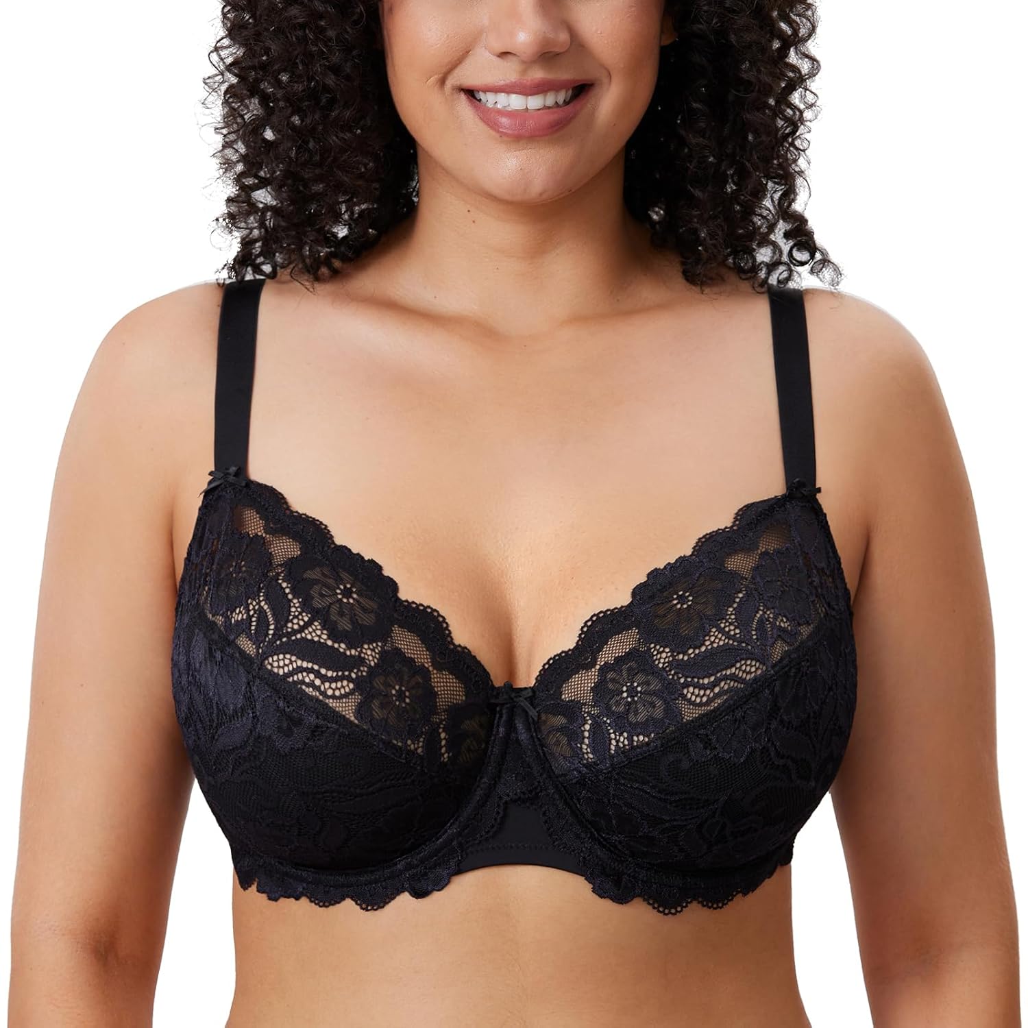 DELIMIRA – Women’s Floral Elastic Lace Full Cup Bra DELIMIRA – Women’s Floral Elastic Lace Full Cup Bra