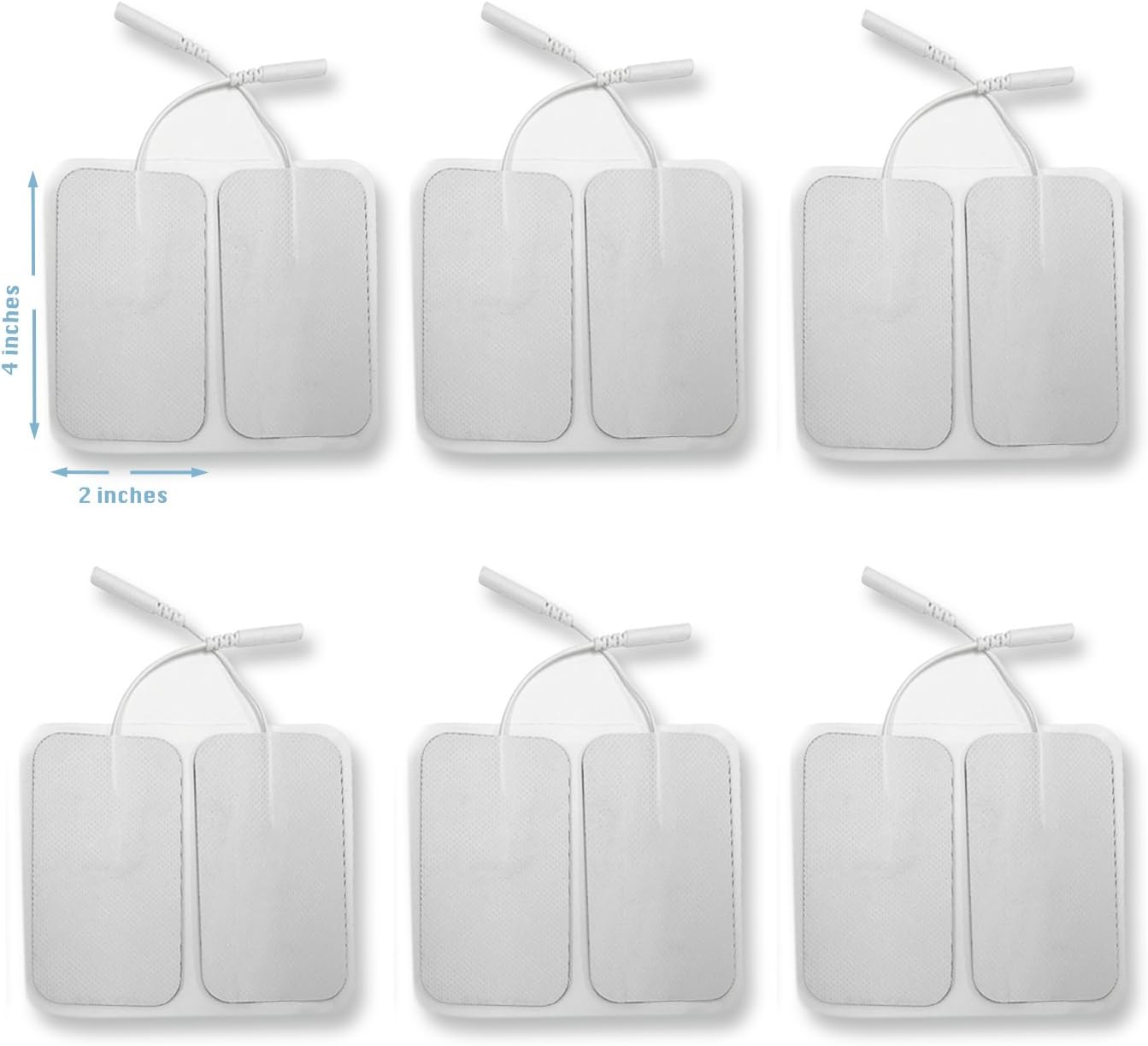 12 Pieces Electrode Pads for TENS Unit EMS Machine Device Massager Premium Quality Self Adhesive Square 4" x 2" Extra Large Replacement Pads