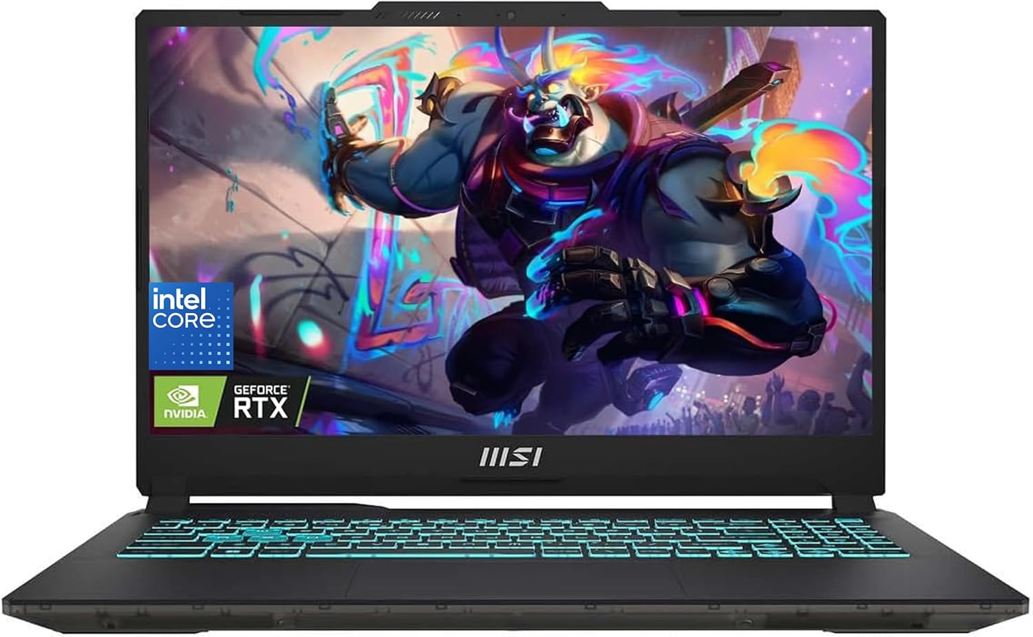 MSI Cyborg 15 Thin GF63 Gaming Laptop 15.6″ FHD 144Hz (Intel 12th Gen i5-12450H, 32GB DDR5 RAM, 1TB SSD, GeForce RTX 4050 (Beats RTX 3060)), Webcam, WiFi 6, IST Cable, Win 11 Home – 2023, Black