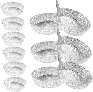 FUNOMOCYA 200 Pcs Aluminum Foil Weighing Dish Weighing Pan Aluminum Foil Weighing Trays Weighing Boats Weighing Plates Weighing Dishes with Handles Laboratory Weighing Trays Small