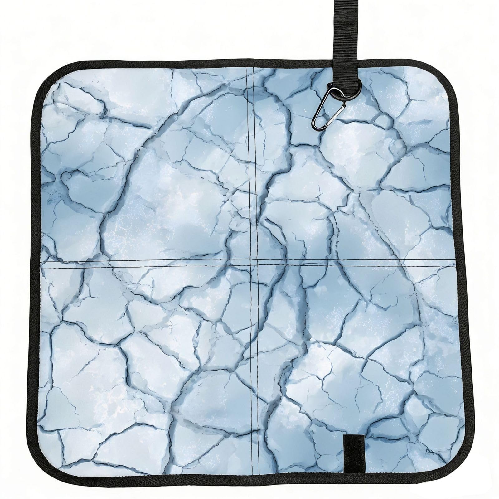 WBQLSL Crack Foldable Seat Cushion - Portable Stadium Pad with Carabiner for Camping Hiking Picnic Beach