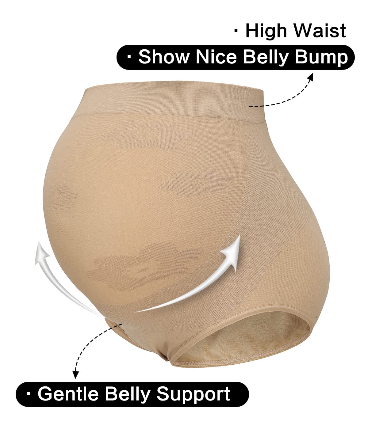 Ropa moldeadora de maternidad sin costuras, bragas de soporte para el vientre para vestidos y pantalones, ropa interior de embarazo de cintura alta, S-XXXL