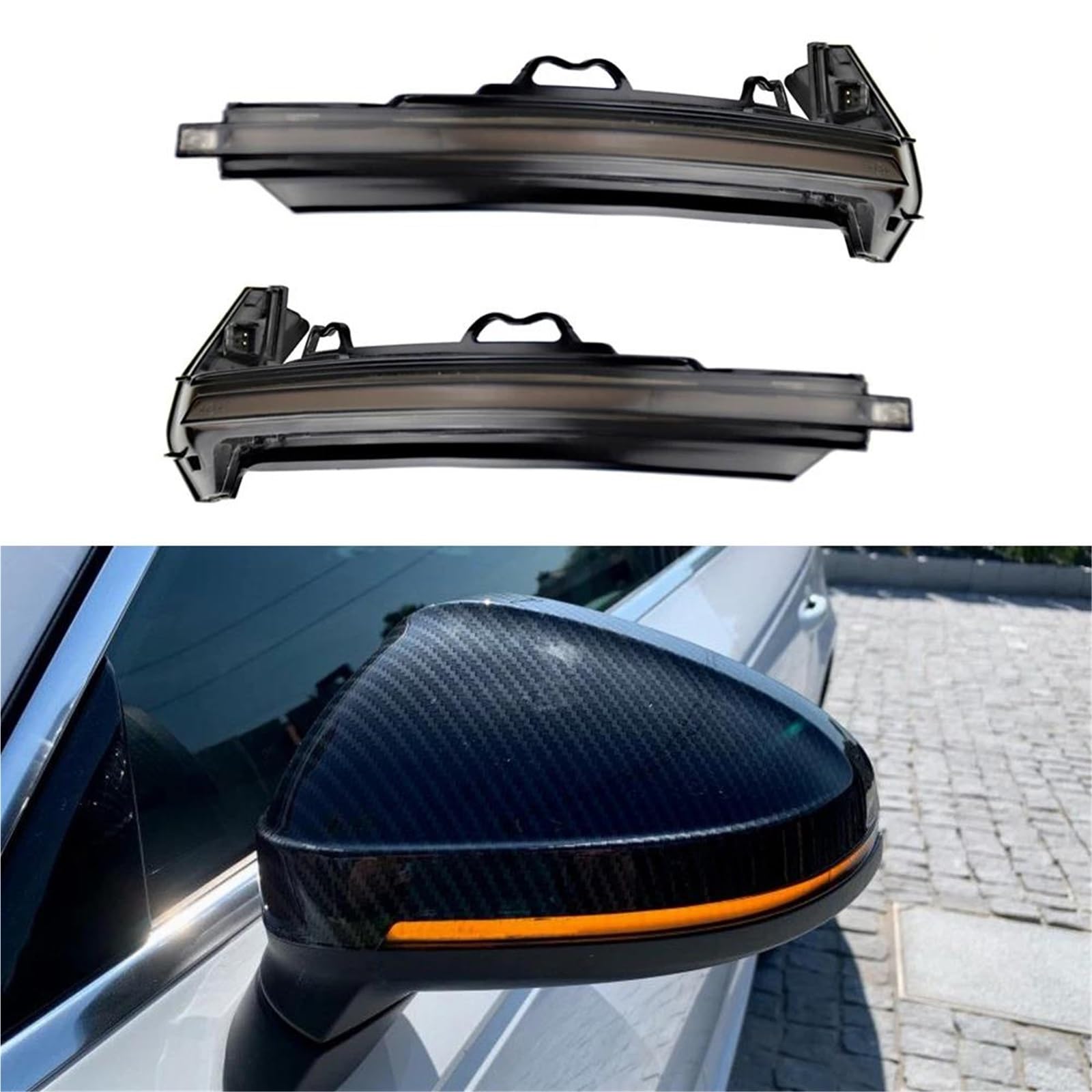 LED Intermitentes Laterales Espejo Retrovisor con Señal Giro Dinámica LED Indicador Dirección Flecha Intermitente Secuencial para A4 S4 B9 A5 S5 RS4 RS5