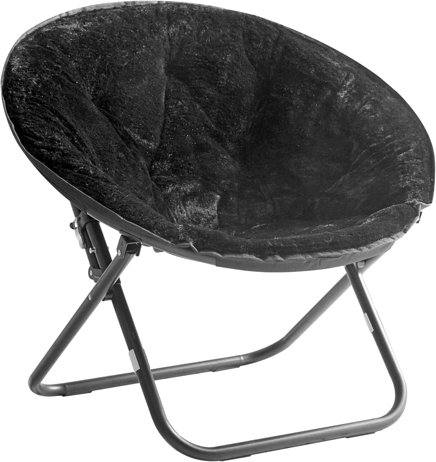 Foldable Faux Fur Saucer Chair The Perfect Addition to
