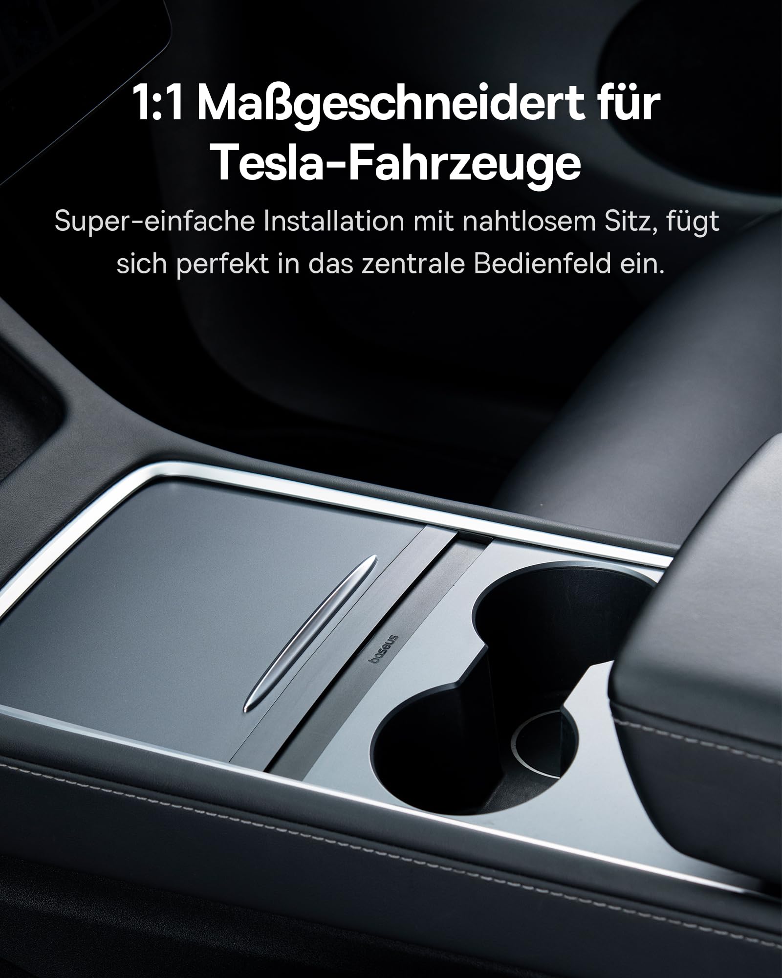 Baseus USB Hub 45W für Tesla Model Y und Model 3 2021 2022 2023, 4 in 1 Multi-Port Auto USB Ladegerät, Ausziehbare Docking Station mit Schnelllade-Kabel, Tesla USB C Hub für Auto Innenraum Zubehör