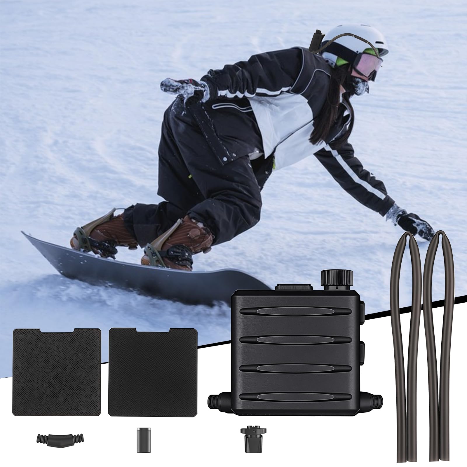 Ventilador antivaho para gafas con perilla ajustable, ajuste de velocidad del viento con cable USB, máscara de botón turbo, lentes de refrigeración, desempañador para la mayoría de cascos, cascos de