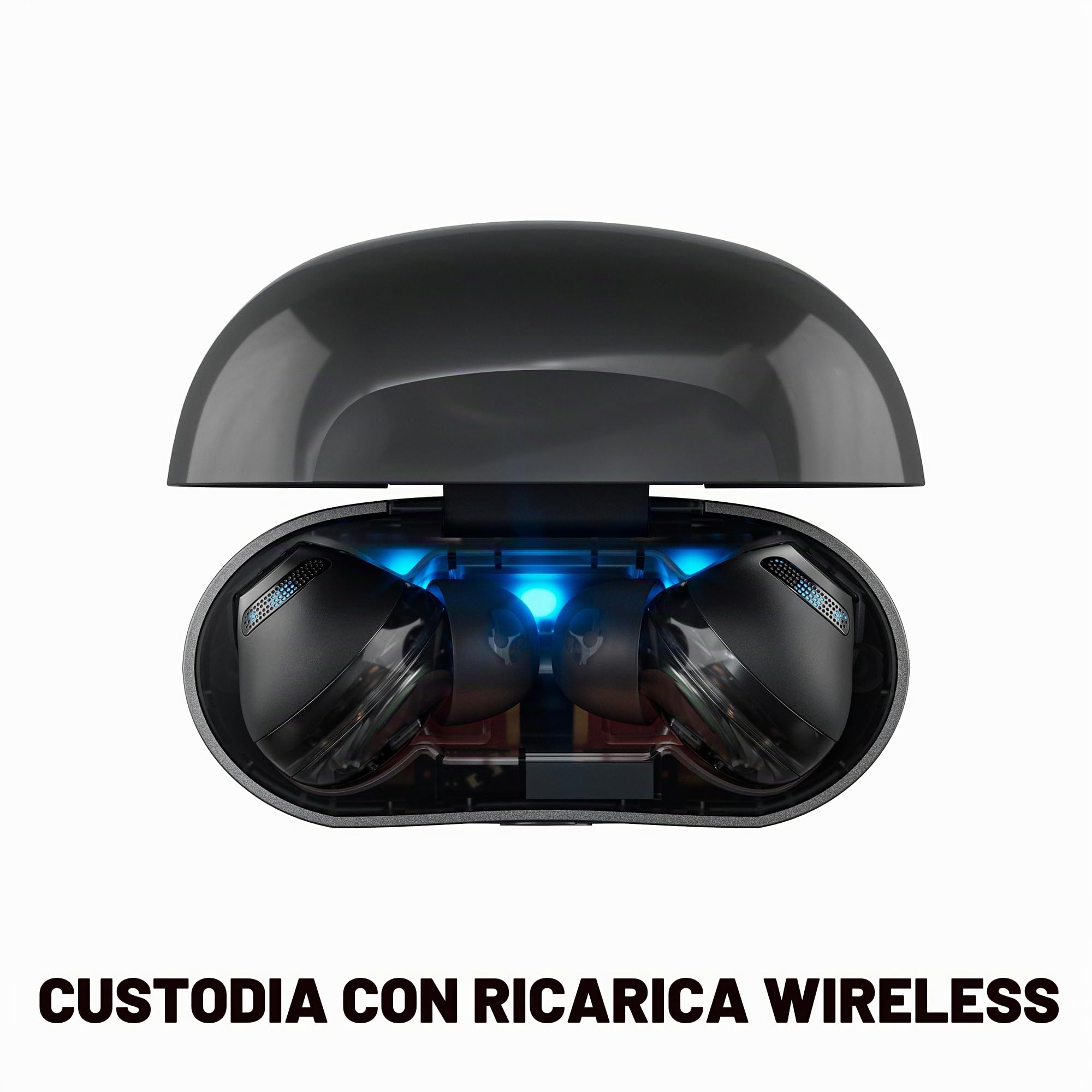 Skullcandy Rail ANC Cuffie Wireless In-Ear con Cancellazione del Rumore e Microfono, 27 Ore di Autonomia, Compatibili con iPhone, Android e Dispositivi Bluetooth - Nero | In-Ear, cuffie Bluetooth, cancellazione del rumore, batteria 38 ore, microfono per i
