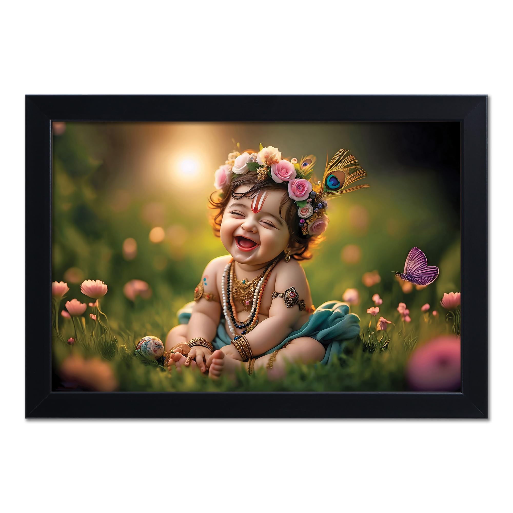 Baby Krishna Photo Frame - Kanha Ji Gift -1