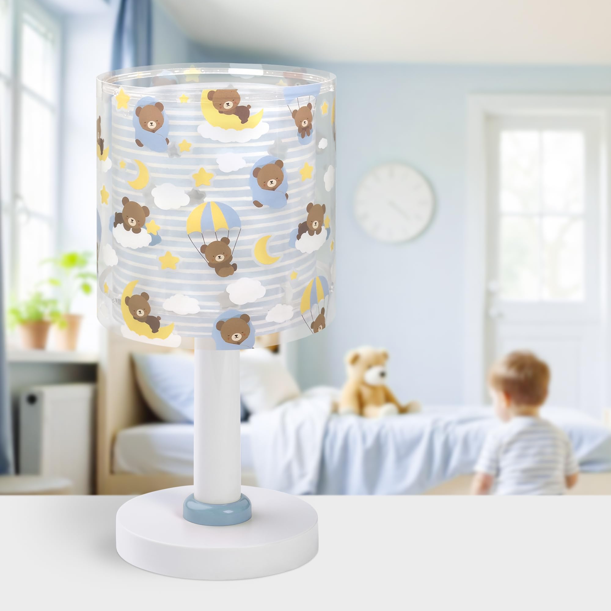 Image secondaire de Lampe de Chevet Enfant Baby Teddy Ours Bleu avec Veilleuse LED