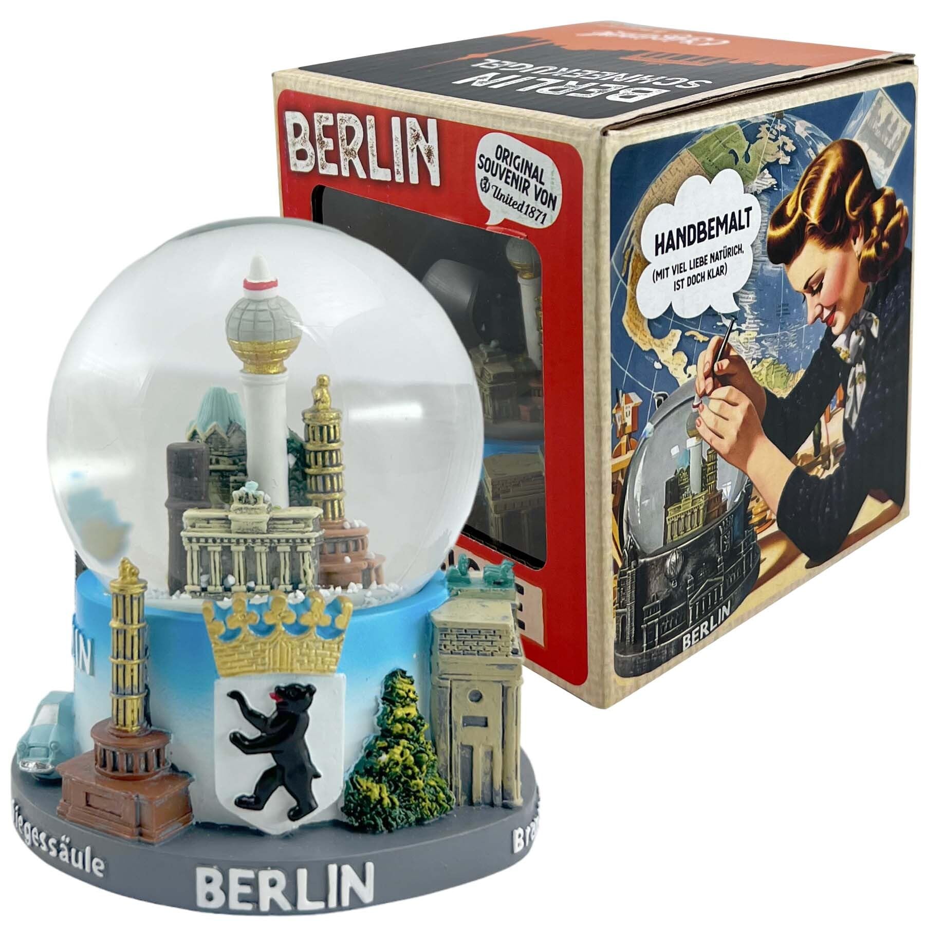 Sfera di neve di Berlino, souvenirs, Snowglobe, Souvenir Germania, souvenir in Germania in confezione regalo, 86102