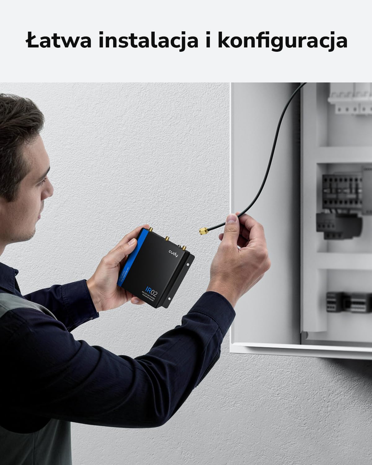 Cudy Przemysłowy router WiFi 4G LTE Cat4 N150, Dual SIM router komórkowy z RS232/RS485 i IO, szeroka temperatura -40~75°C, metal IP30, do automatów sprzedających, bankomatów, sklepów, urządzeń IoT