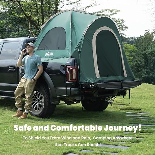 Miniatura 9 de Oasser Tienda de campaña para camión, tienda de campaña para camping, camioneta impermeable PU2000mm Rainfly Fit 5.5 '-6', espacio espacioso de