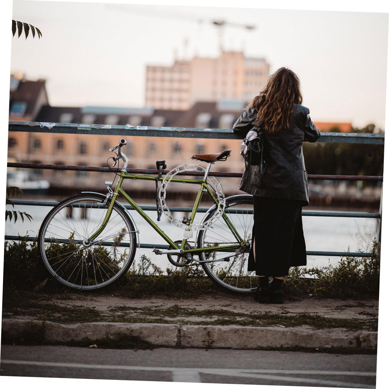 BESTonZON Cerradura De Cadena Antirrobo Para Bicicleta Candado De Seguridad Resistente Para Ciclismo Urbano Cadena De Llave Protección Contra Robos