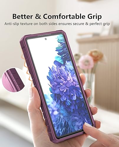 Miniatura 5 de WTYOO Funda para Samsung Galaxy S20-FE protección de grado militar a prueba de caídas con soporte  TPU resistente a prueba de golpes con textura