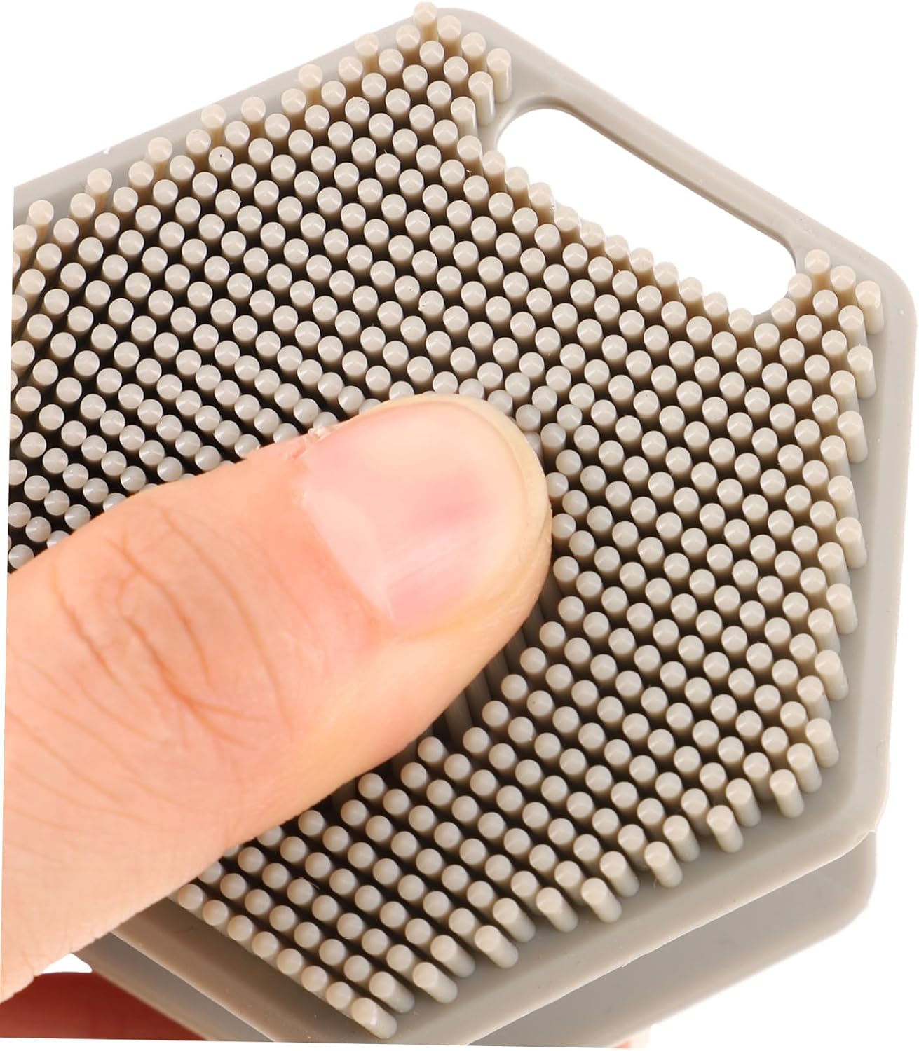 Silicone Double-Sided Face Cleansing Brush, Hexagonal Soft Short Bristles Facial Scrubber Exfoliator for Deep Pore Cleaning and Blackhead Removal, Manual Face Wash Brush for Women,