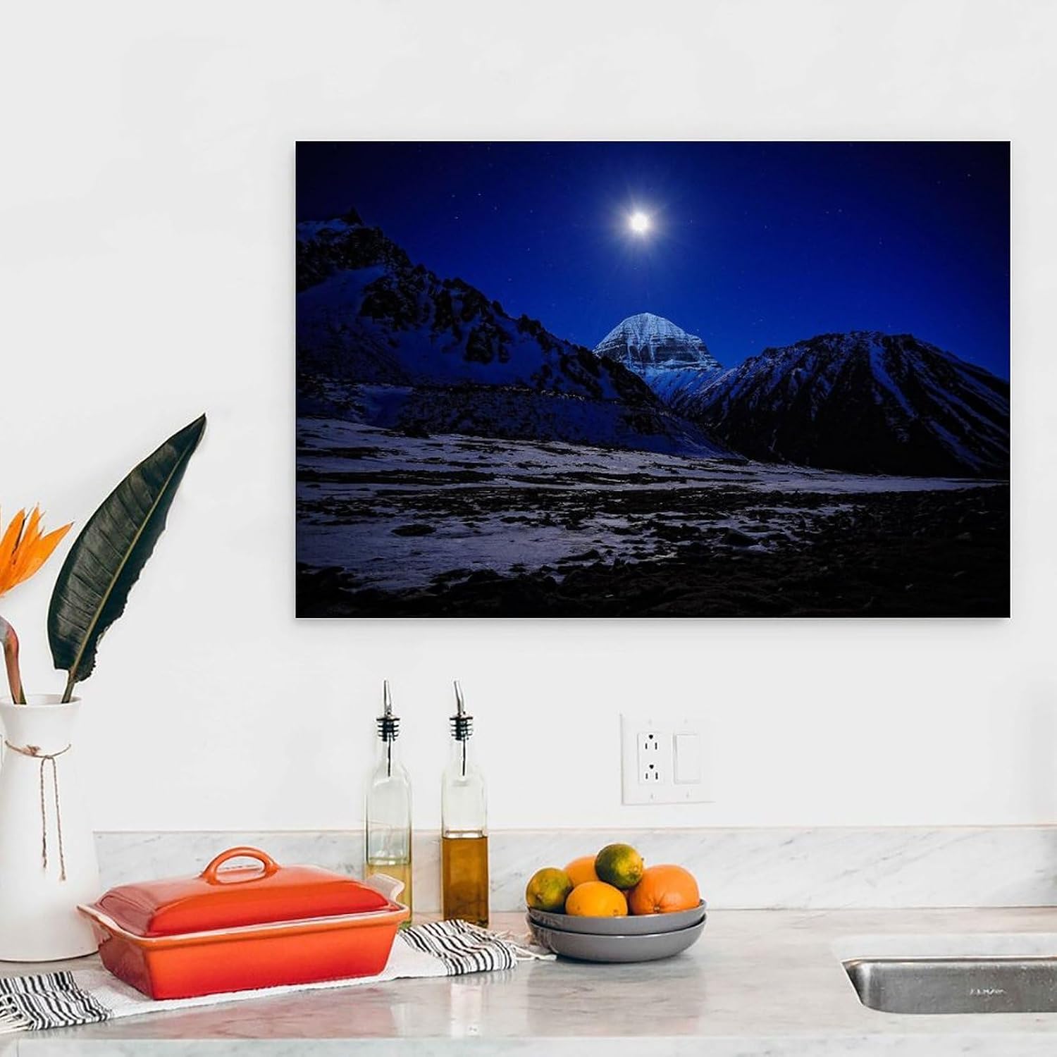 Mount Kailash Scenery in The Himalayas Canvas Wall Art Prints for Wall Decor Room Decor Bedroom Decor Gifts 12x18inch(30x45cm) Unframe-style image 4