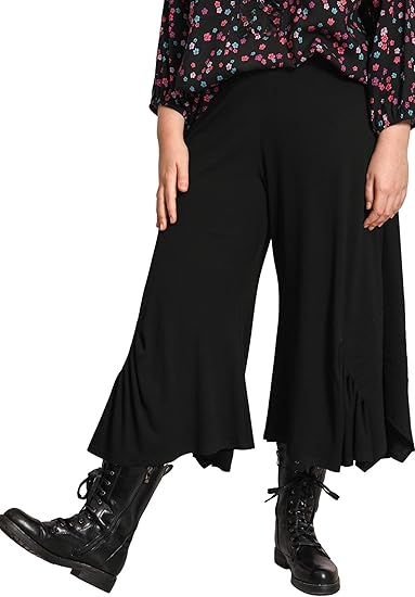 Pantalon Grande Taille Femme Noir Jupe Culotte Plisse Jeanmarcphilippe Amazon Fr Vetements