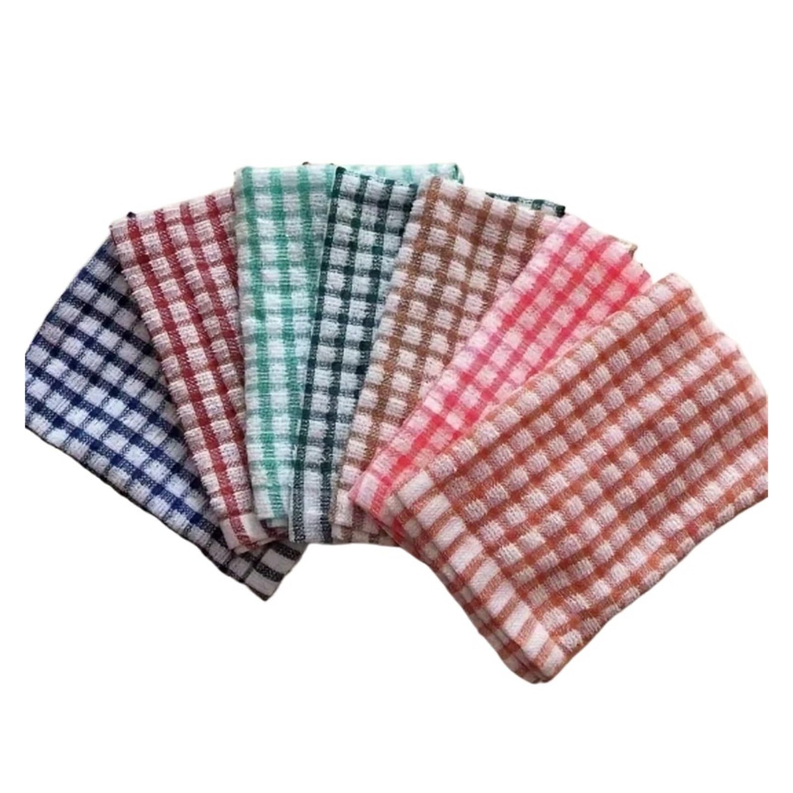 WJIAYAO Checkered Tea Towels 5pcs Absorbent Plaid Dish Towels