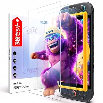 Nintendo Switch 本体、および保護ガラス　新品、未開封 Nintendo Switchフィルム 強化ガラスフィルム 9H 液晶保護