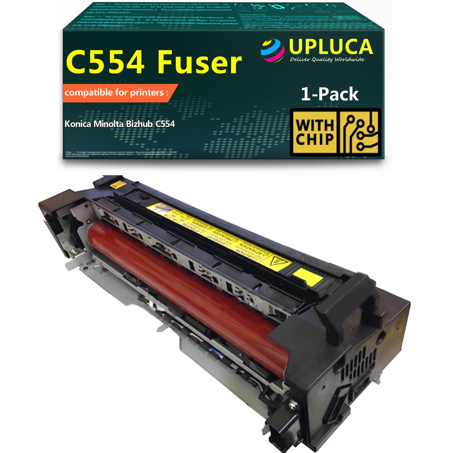 C554 Fusing Unit for Konica Minolta 554 C554 Fuser Unit Works for Konica Minolta Bizhub C554 Bizhub 554 Printers (1-Pack,Fuser)