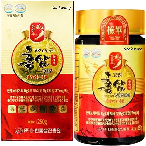 Concentrado de ginseng rojo coreano 100% puro de 6 años  Extracto tradicional de primera calidad, tarro de un solo vidrio, 8.82 oz