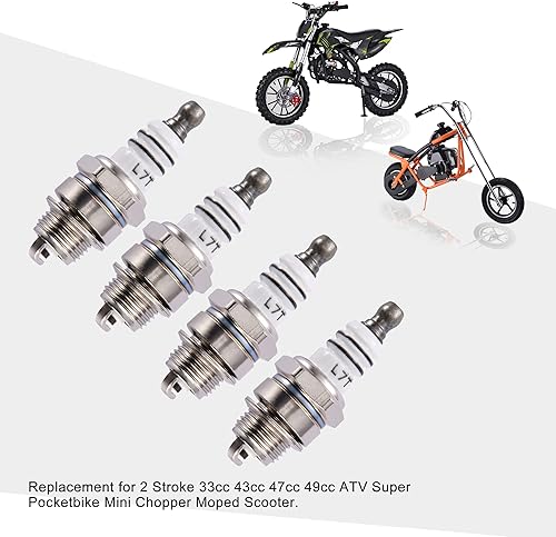 Miniatura 6 de GOOFIT L7T Bujía para 2 tiempos 33cc 43cc 47cc 49cc ATV Mini Pocket Bike Quad Scooter Motosierra recortadora desbrozadora cortacésped BM6A TS400