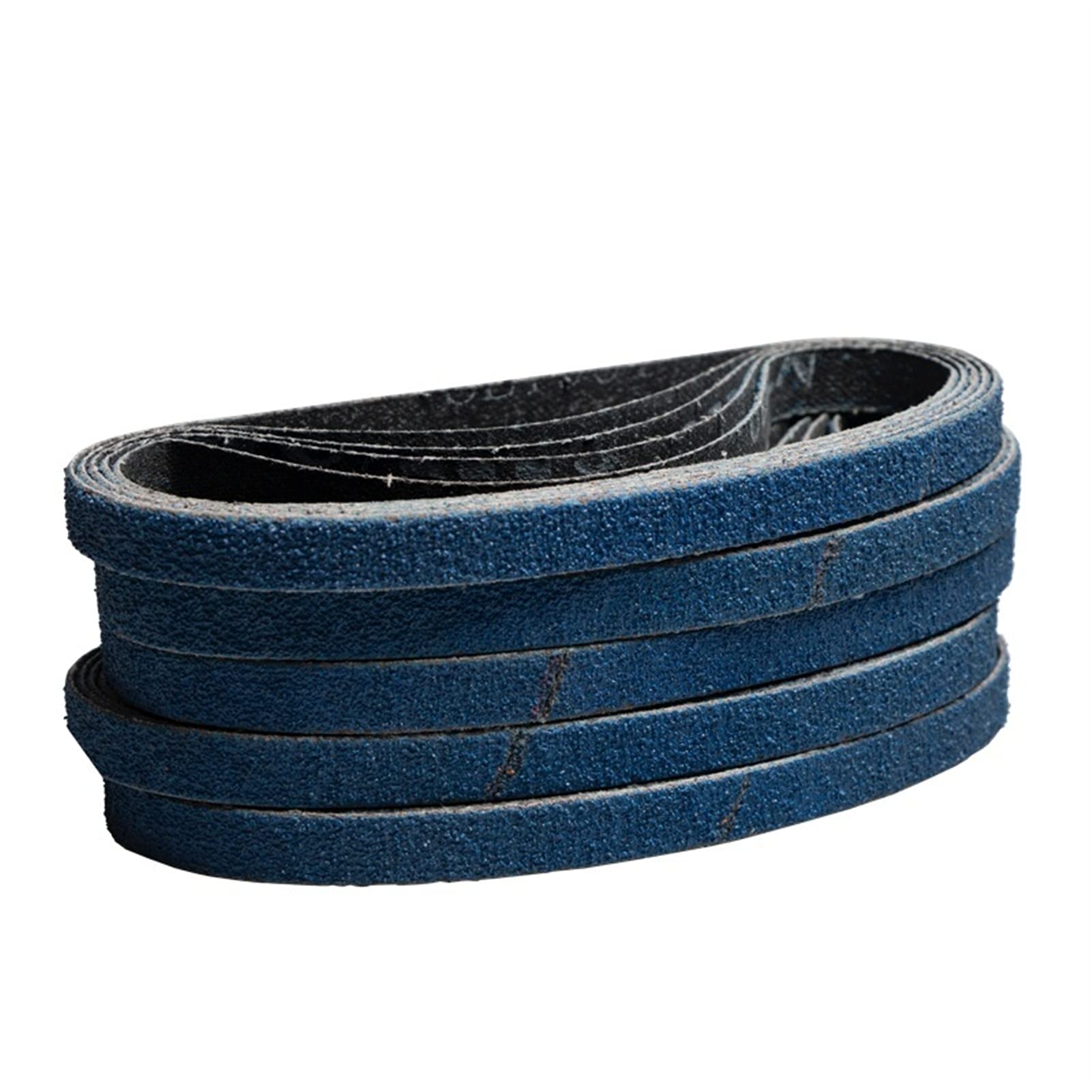 Cinta de lija azul de circonia de 10 x 330 mm, 25 unidades, grano 60, 80, 120, para lijadora de banda, grano medio (120)